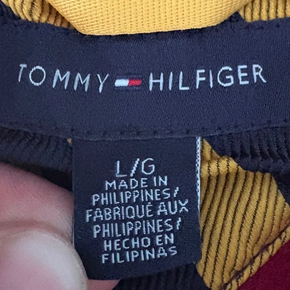 Tommy‎ Hilfiger Varsity 1985 Full Zip Sweatshirt Maroon Red Mens Large Jacket